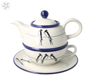 Czajnik z filiżanką Ceramika Artystyczna Bolesławiec V 0,6 L C01 DEKU4831