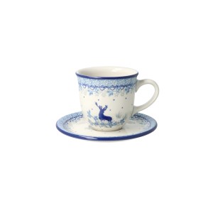 Filiżanka i spodek Ceramika Artystyczna Bolesławiec V 0,2 L B66 dek2858X