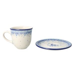 Filiżanka i spodek Ceramika Artystyczna Bolesławiec V 0,2 L B66 dek2858X