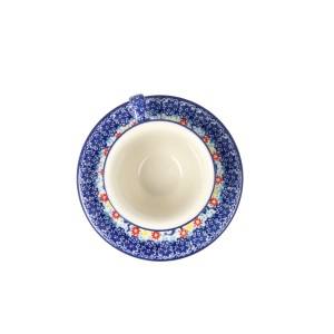 Filiżanka i spodek Ceramika Artystyczna Bolesławiec do herbaty V 0,18 L F770K dekU4173