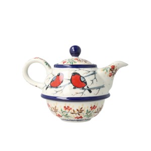 Czajnik z filiżanką Ceramika Artystyczna Bolesławiec V 0,6 L C01 DEKU4908