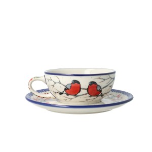 Czajnik z filiżanką Ceramika Artystyczna Bolesławiec V 0,6 L C01 DEKU4908