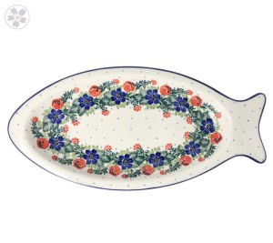 Półmisek ryba Ceramika Artystyczna Bolesławiec D74 dek1535X