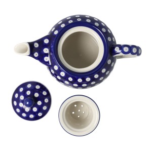 Czajnik Ceramika Artystyczna Bolesławiec do herbaty Sitko V 0,9 L E22 dek70AX