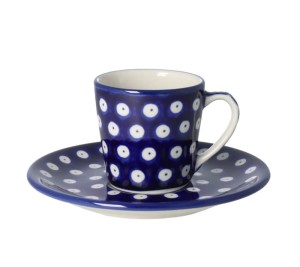 Filiżanka i spodek Ceramika Artystyczna Bolesławiec espresso V 0,09 L F66 dek70AX