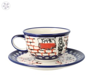 Filiżanka i spodek Ø 11,8/16 cm V 0,22 L Bolesławiec GU775 DEKDUOK171