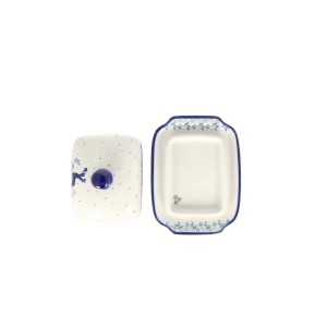 Maselnica Ceramika Artystyczna Bolesławiec kostka masła M295 dek2858X