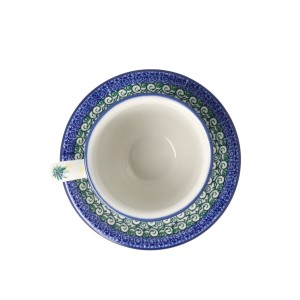 Filiżanka i spodek Ceramika Artystyczna Bolesławiec V 0,2 L B66 dekU4998