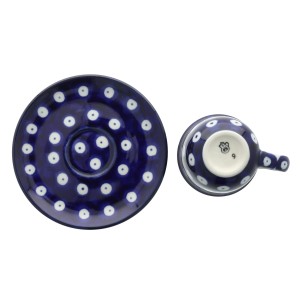 Filiżanka i spodek Ceramika Artystyczna Bolesławiec espresso V 0,06 L B10 dek70AX