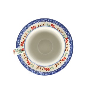 Filiżanka i spodek Ceramika Artystyczna Bolesławiec V 0,2 L B66 dekU4908