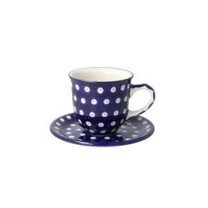 Filiżanka i spodek Ceramika Artystyczna Bolesławiec V 0,2 L B66 dek70AX