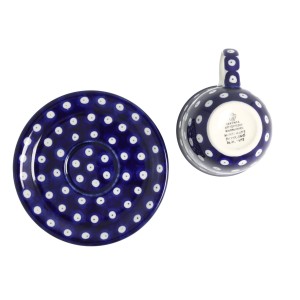 Filiżanka i spodek Ceramika Artystyczna Bolesławiec V 0,2 L B66 dek70AX