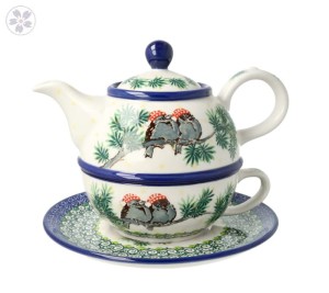 Czajnik z filiżanką Ceramika Artystyczna Bolesławiec V 0,6 L C01 DEKU4998