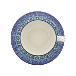 Filiżanka i spodek Ceramika Artystyczna Bolesławiec do kawy V 0,2 L F768K dek3328X