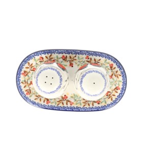 Solniczka i pieprzniczka Ceramika Artystyczna Bolesławiec komplet S131 dekU4908