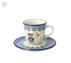 Filiżanka i spodek Ceramika Artystyczna Bolesławiec espresso V 0,06 L B10 dek3328X