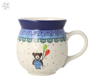 Kubek Ceramika Artystyczna Bolesławiec czeski V 0,45 L K073 dek3328X