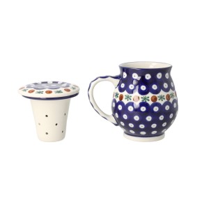 Kubek do ziół Ceramika Artystyczna Bolesławiec V 0,4 L C47 dek70X