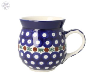 Kubek Ceramika Artystyczna Bolesławiec czeski duży V 0,45 L K073 dek70X