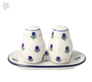 Solniczka i pieprzniczka Ceramika Artystyczna Bolesławiec komplet S131 dek135X