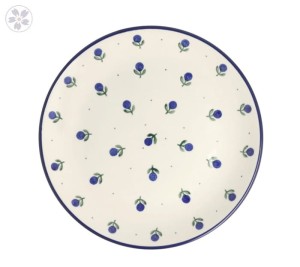 Talerz Ceramika Artystyczna Bolesławiec płaski obiadowy Ø 24 cm T266 dek135X