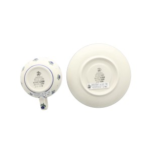 Filiżanka i spodek Ceramika Artystyczna Bolesławiec do kawy V 0,2 L F768K dek135X