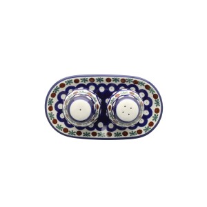 Solniczka i pieprzniczka Ceramika Artystyczna Bolesławiec komplet S131 dek70X