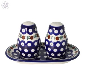 Solniczka i pieprzniczka Ceramika Artystyczna Bolesławiec komplet S131 dek70X