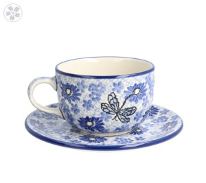 Serwis kawowo herbaciany dla 4 osób Ceramika Artystyczna Bolesławiec dek2999X