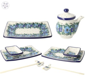 Zestaw sushi Ceramika Artystyczna Bolesławiec sushi dek2839X (bez pałeczek)