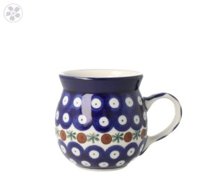 Kubek czeski mały V 0,2 L Ceramika Artystyczna Bolesławiec K005 dek70X