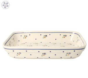 Półmisek do zapiekania 19,5 x 25,5 cm Bolesławiec GU370DEK111