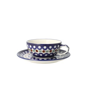 Czajnik z filiżanką V 0,6 L Ceramika Artystyczna Bolesławiec C01 DEK70X