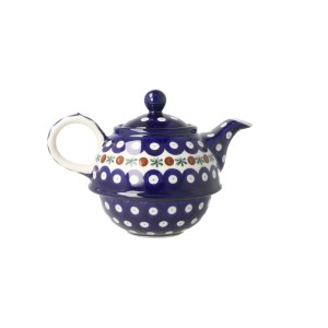 Czajnik z filiżanką V 0,6 L Ceramika Artystyczna Bolesławiec C01 DEK70X