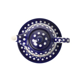 Czajnik z filiżanką V 0,6 L Ceramika Artystyczna Bolesławiec C01 DEK70X