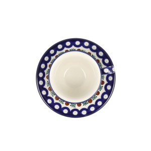 Filiżanka i spodek do herbaty V 0,18 L Ceramika Artystyczna Bolesławiec F770K dek70X