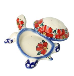 Pojemnik z pokrywą żółw Pigwa Ga