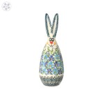 Rabbit 21,5 cm Niebieskie Kwiaty Galia Bolesławiec Pottery