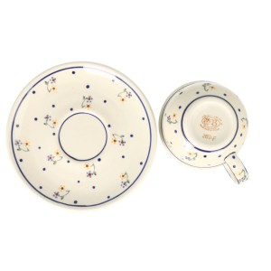 Filiżanka i spodek Ceramika Bolesławiec V 0,11 L GU716 DEK111