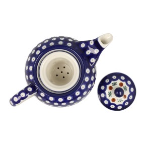 Czajnik do herbaty Sitko V 0,9 L Ceramika Artystyczna Bolesławiec E22 dek70X