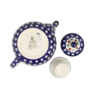 Czajnik do herbaty Sitko V 0,9 L Ceramika Artystyczna Bolesławiec E22 dek70X