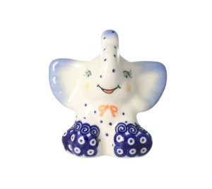 Figurka słoń siedzi Kropki Galia