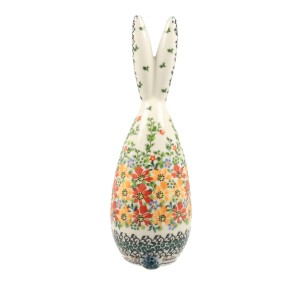 Zając wielkanocny 21,5 cm Pomarańczowe Kwiaty Galia