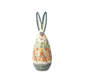Zając wielkanocny 21,5 cm Pomarańczowe Kwiaty Galia