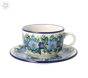 Serwis kawowo herbaciany dla 4 osób Ceramika Artystyczna Bolesławiec dek2839X