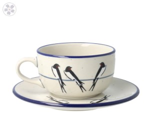 Serwis kawowo herbaciany dla 4 osób Ceramika Artystyczna Bolesławiec dekU4831