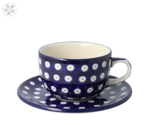 Serwis kawowo herbaciany dla 4 osób Ceramika Artystyczna Bolesławiec dek70AX