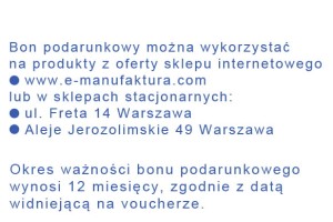 Voucher / bon podarunkowy o wartości 800 PLN Ceramika Bolesławiec