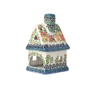 Lampion domek Pomarańczowe Kwiaty Galia