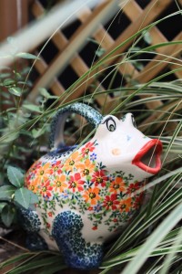 Konewka V 1 L żaba Pomarańczowe kwiaty Galia